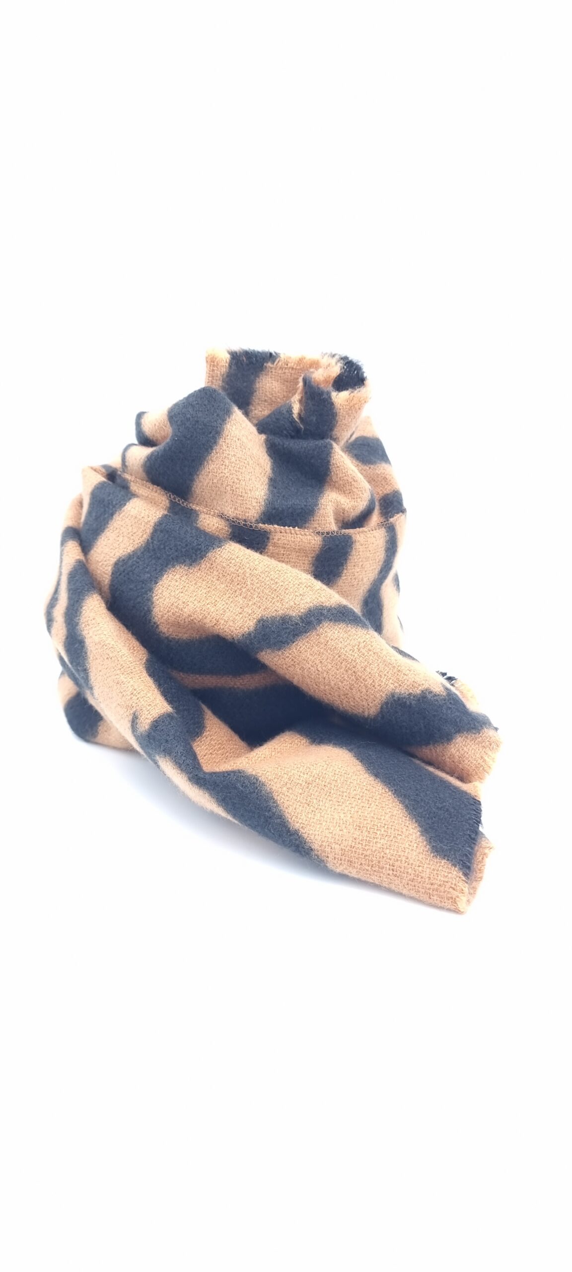 Κασκόλ με animal print μοτίβο καφέ μαύρο Κασκόλ με animal print μοτίβο καφέ μαύρο